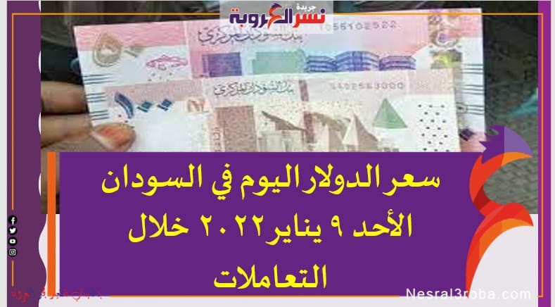 سعر الدولار اليوم في السودان الأحد 9 يناير 2022 خلال التعاملات