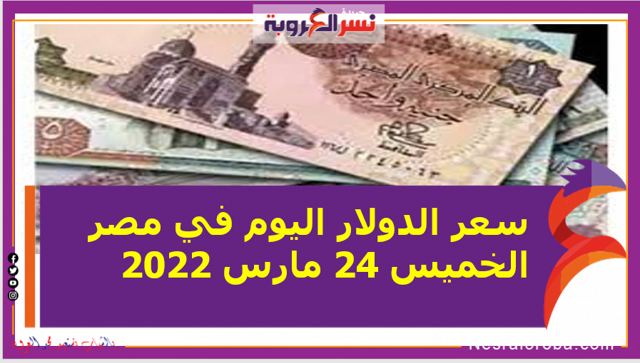 سعر الدولار اليوم في مصر الخميس 24 مارس 2022.. خلال التعاملات
