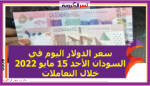 سعر الدولار اليوم في السودان الأحد 15 مايو 2022.. خلال التعاملات