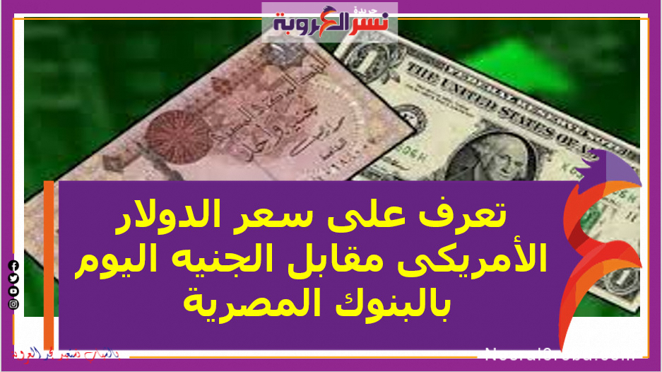 تعرف على سعر الدولار الأمريكى مقابل الجنيه اليوم بالبنوك المصرية