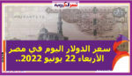 سعر الدولار اليوم في مصر الأربعاء 22 يونيو 2022. لدى البنوك وشركات الصرافة.