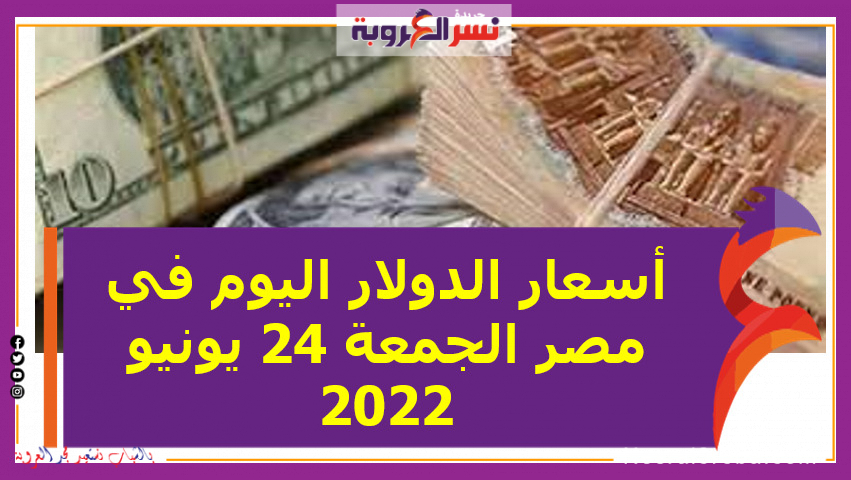 تعرف على أسعار الدولار اليوم في مصر الجمعة 24 يونيو 2022