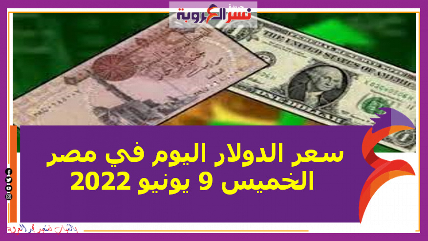 سعر الدولار اليوم في مصر الخميس 9 يونيو 2022..خلال التعاملات