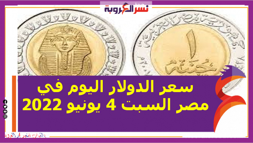 سعر الدولار اليوم في مصر السبت 4 يونيو 2022.. خلال التعاملات