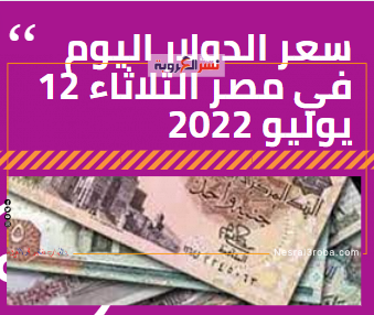 سعر الدولار اليوم في مصر الثلاثاء 12 يوليو 2022..وسط تعاملات محدودة