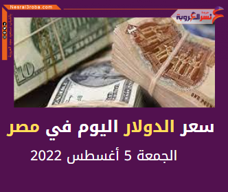 تعرف على سعر الدولار اليوم في مصر الجمعة 5 أغسطس 2022..البنك المركزي والبنوك 