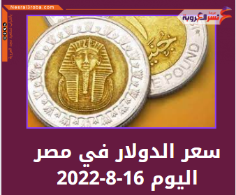 سعر الدولار في مصر اليوم 16-8-2022 لدى البنك المركزى