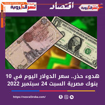 سعر الدولار اليوم في 10 بنوك مصرية السبت 24 سبتمبر 2022..