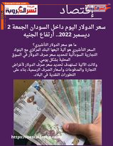 سعر الدولار اليوم داخل السودان الجمعة 2 ديسمبر 2022.. أرتفاع الجنيه