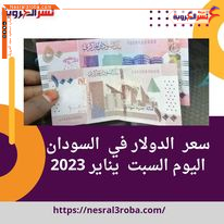 سعر الدولار اليوم في السودان السبت 14 يناير 2023.. لدى السوق الموازية (السوداء).