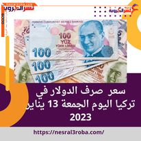سعر صرف الدولار في تركيا اليوم الجمعة 13 يناير 2023..ارتفاع طفيف