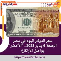 سعر صرف الدولار اليوم في مصر الجمعة 6 يناير 2023.. "الأخضر" يواصل الأرتفاع