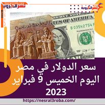 سعر الدولار اليوم في مصر الخميس 9 فبراير 2023.. الجنيه يتراجع مجددا