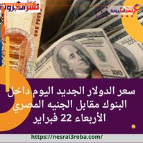 سعر الدولار الجديد اليوم داخل البنوك مقابل الجنيه المصري الأربعاء 22 فبراير