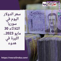 سعر الدولار اليوم في سوريا الثلاثاء 30 مايو 2023.. الليرة في هدوء