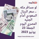 لو مسافر مكه .. سعر الريال السعودي مقابل الجنيه المصري اليوم الجمعة 23 يونيو 2023