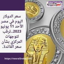 سعر صرف الدولار اليوم في مصر الأحد 11 يونيو 2023..ترقب لتوجهات المركزي بشأن سعر الفائدة.