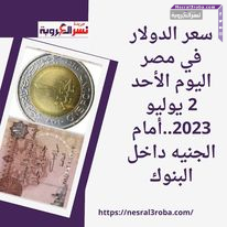 سعر الدولار في مصر اليوم الأحد 2 يوليو 2023..أمام الجنيه داخل البنوك