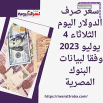 سعر صرف الدولار اليوم الثلاثاء 4 يوليو 2023 وفقا لبيانات البنوك المصرية