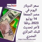 سعر الدولار اليوم في مصر الجمعة 14 يوليو 2023..وفقا لأخر تحديث للبنك المركزي المصري