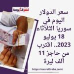 سعر الدولار اليوم في سوريا الثلاثاء 18 يوليو 2023.. اقترب من حاجز 11 ألف ليرة