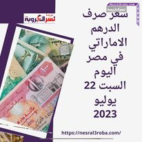 سعر صرف الدرهم الاماراتي في مصر اليوم السبت 22 يوليو 2023