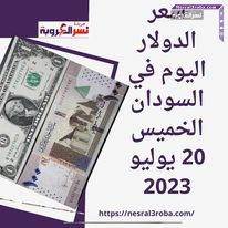 أسعار الدولار العملات في السودان اليوم الخميس 20 يوليو 2023.. تراجع الجنيه