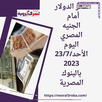 سعر الدولار أمام الجنيه المصري اليوم الأحد23/7/2023 بالبنوك المصرية