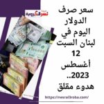 سعر صرف الدولار اليوم في لبنان السبت 12 أغسطس 2023.. هدوء مقلق