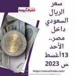سعر الريال السعودي داخل مصر.. الأحد 13أغسطس 2023في تعاملات اليوم