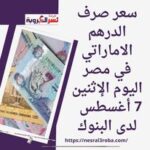 سعر صرف الدرهم الاماراتي في مصر اليوم الإثنين 7 أغسطس لدى البنوك