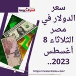 سعر الدولار في مصر الثلاثاء 8 أغسطس 2023.. خلال تعاملات اليوم