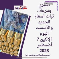 اشتري بسرعة.. ثبات أسعار الحديد والأسمنت اليوم الإثنين 7 أغسطس 2023