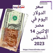 سعر الدولار اليوم في مصر الإثنين 14 أغسطس 2023..خلال التعاملات