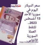 سعر الدولار اليوم في سوريا الأحد 13 أغسطس 2023.. تلتقط العملة السورية الأنفاس.