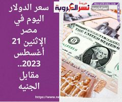 سعر الدولار اليوم في مصر الإثنين 21 أغسطس 2023.. مقابل الجنيه