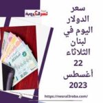 سعر الدولار في لبنان اليوم الثلاثاء 22 أغسطس 2023.. أرتفاع بشكل طفيف