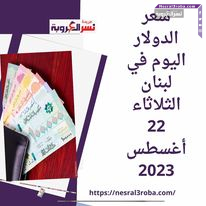 سعر الدولار في لبنان اليوم الثلاثاء 22 أغسطس 2023.. أرتفاع بشكل طفيف
