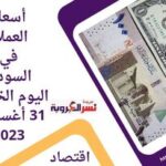 أسعار العملات في السودان اليوم الخميس 31 أغسطس 2023..أمام الجنيه