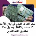 سعر الدولار اليوم في لبنان الأحد 10 سبتمبر 2023..وصول بعثة صندوق النقد الدولي