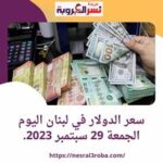 سعر الدولار في لبنان اليوم الجمعة 29 سبتمبر 2023.. تحويلات مالية ضخمة للخارج
