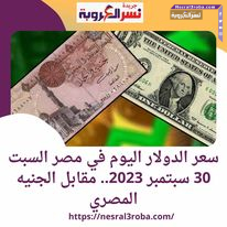 سعر الدولار اليوم في مصر السبت 30 سبتمبر 2023.. مقابل الجنيه المصري