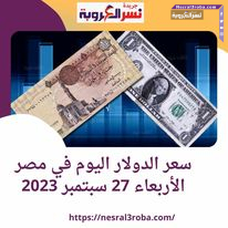 سعر الدولار اليوم في مصر الأربعاء 27 سبتمبر 2023.. استقرار مؤقت