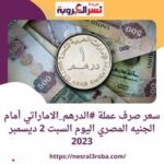 سعر صرف عملة #الدرهم_الاماراتي أمام الجنيه المصري اليوم السبت 2 ديسمبر 2023