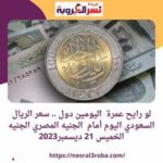 لو رايح عمرة اليومين دول .. سعر الريال السعودي اليوم أمام الجنيه المصري الجنيه الخميس 21 ديسمبر2023