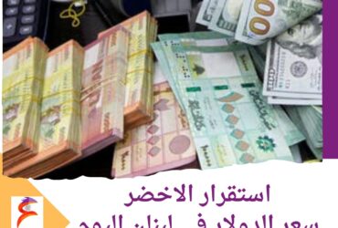 استقرار الاخضر ..سعر الدولار في لبنان اليوم الثلاثاء 21 مايو 2024..