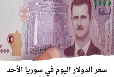 سعر الدولار اليوم في سوريا الأحد 9 يونيو 2024..في السوقين الرسمية والموازية.