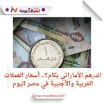 الدرهم الأماراتي بكام؟.. أسعار العملات العربية والأجنبية