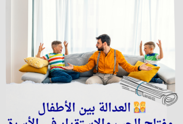 👨‍👩‍👧‍👦 العدالة بين الأطفال: مفتاح الحب والاستقرار في الأسرة