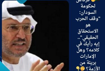 قرقاش لحكومة السودان: "وقف الحرب هو الاستحقاق الحقيقي".. إيه رأيك في كلامه؟ وهل الإمارات بريئة من الأزمة؟